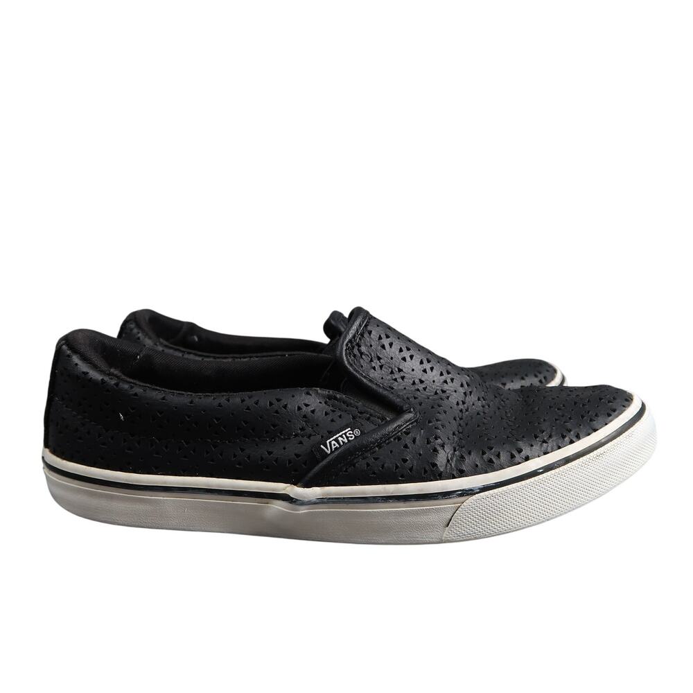 Vans Shoes Womens 6.5 Slip On Sneakers Casual Black Asher Low Perforated Skate